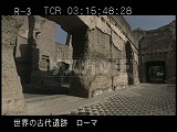 イタリア・遺跡・ローマ・カラカラ浴場・体育室・床のモザイク